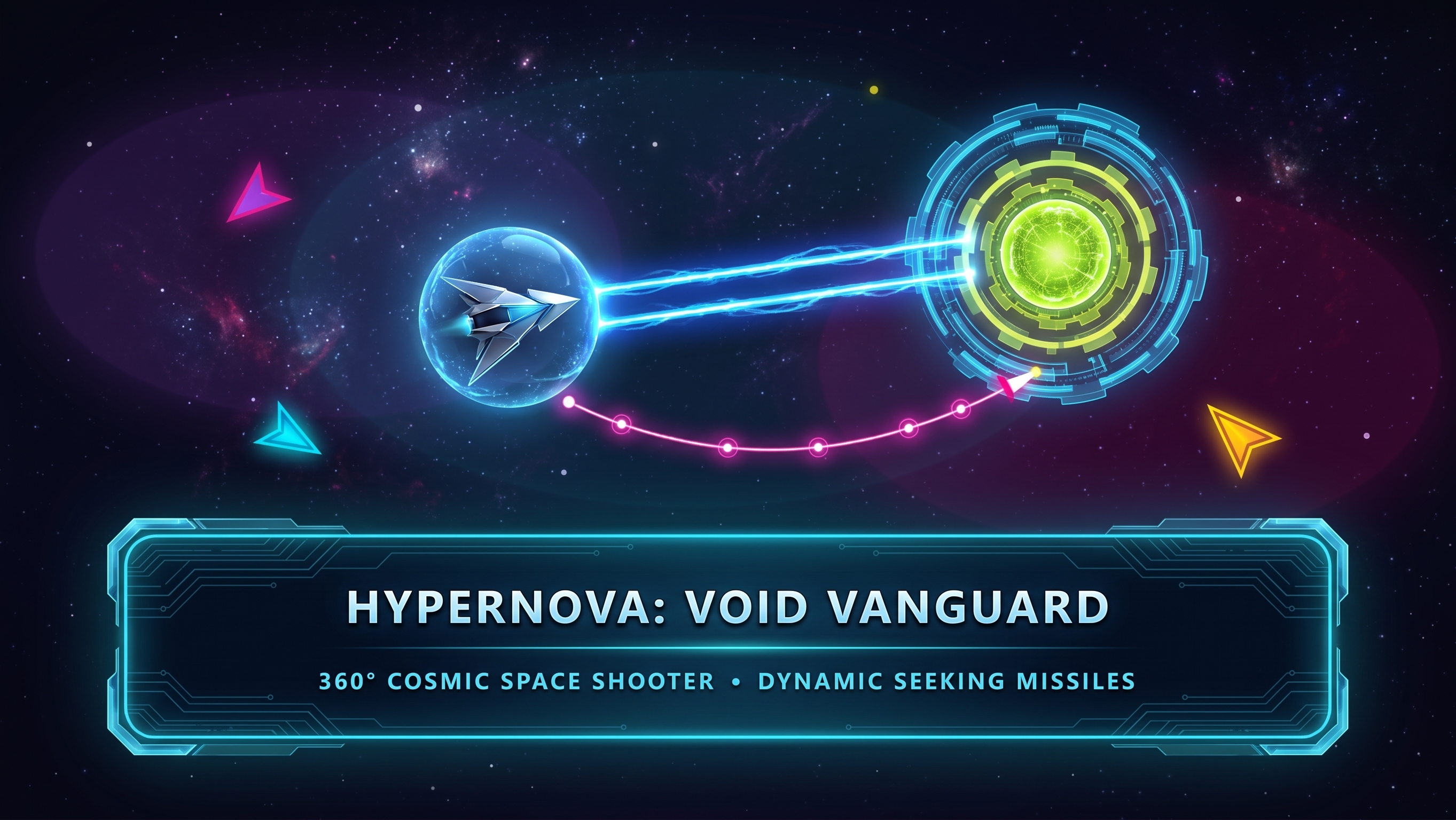 HYPERNOVA Void Vanguard Space Shooter Game Art
